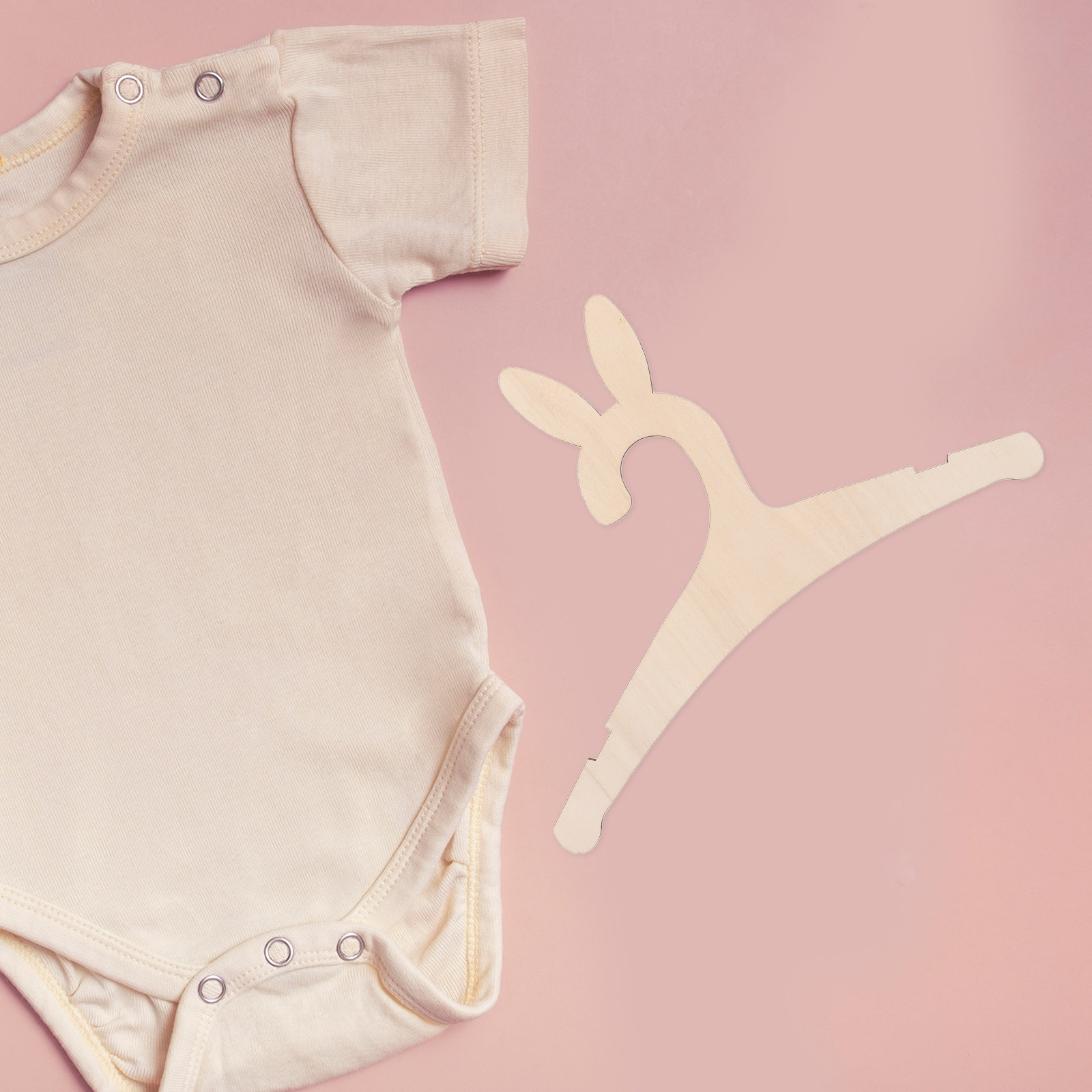 Baby Clothes - Drewniane wieszaki na ubranka dla niemowląt,