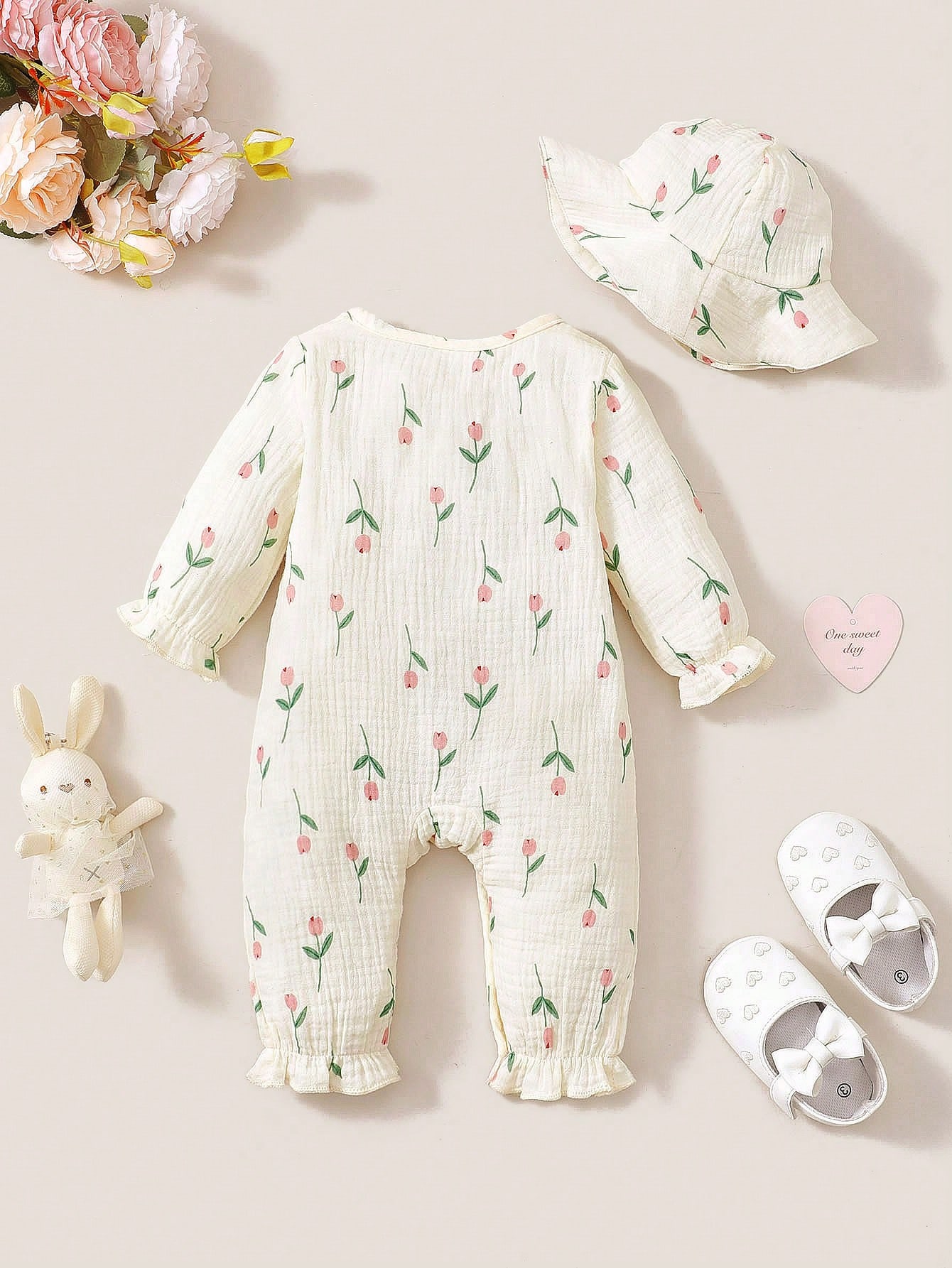 Dwuczęściowy zestaw dla dziewc – Newborn Baby Girl Romper Floral recenzja i cena