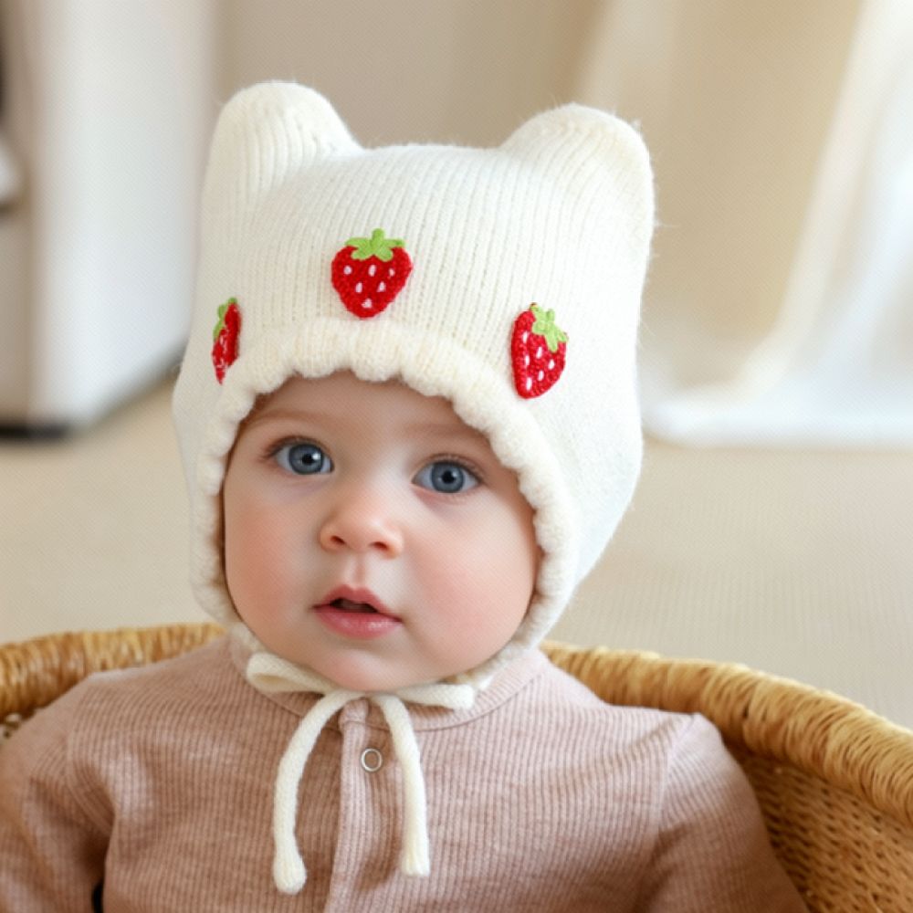 Zimowa, dziergana czapka dla n – Infant Beanie Hat With Ears recenzja i cena
